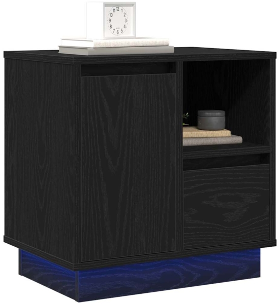 vidaXL Nachttisch mit Schwarz 50 x 34,5 x 50 cm Holzwerkstoff 869580 Bild 2