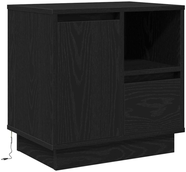 vidaXL Nachttisch mit Schwarz 50 x 34,5 x 50 cm Holzwerkstoff 869580 Bild 1