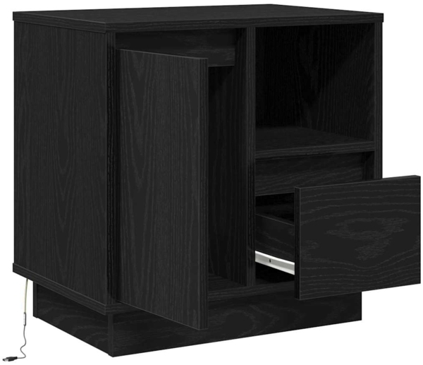 vidaXL Nachttisch mit Schwarz 50 x 34,5 x 50 cm Holzwerkstoff 869580 Bild 4