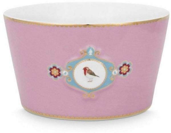 PiP Studio Schale Love Birds Medallion Bowl pink 15cm, Bone China, (Bowls), Bowl Love Birds Medallion Pink 15cm