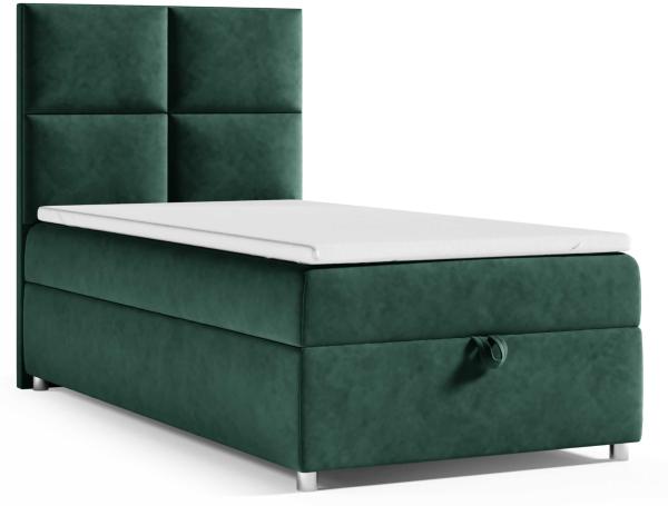 Best for Home Boxspringbett Boxspringbett Trinity K-2 mit Stauraum & Bonellmatratze (Einzelbett, Hotelbett, Polsterbett gepolstertes Kopfteil, Jugendbett, Kinderbett versch. Größen, 70x200 80x200 90x200 100x200 cm), verschiedene Liefermöglichkeiten, Ha...