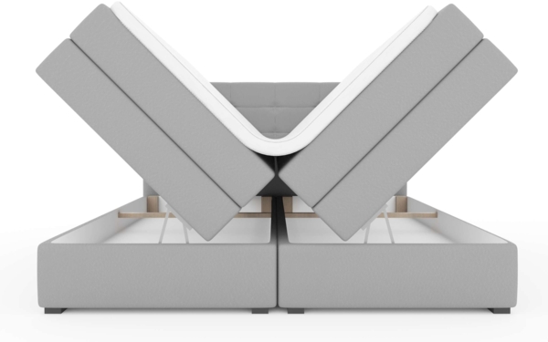 99rooms Dante Boxspringbett Kunstleder MADRYT Champagner Taschen-Federung 160x200 cm Bild 4
