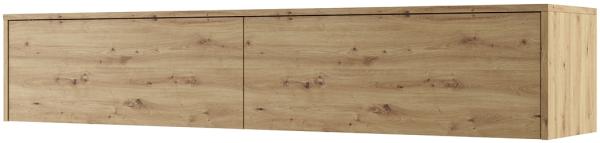 MEBLINI Hängeschrank für Horizontal Schrankbett Bed Concept - Wandschrank mit Ablagen und Teleskopen - Wandregal - BC-15 für 160x200 Horizontal - Artisan Eiche