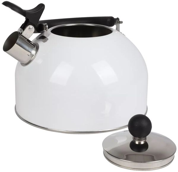 Edelstahl Flötenkessel 2,5L Pfeifenkessel Teekessel Wasserkocher Wasserkessel Bild 2