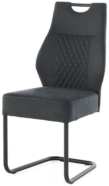 Schwingstuhl Nelly / Nikita, Mikrofaser, Polyester, Grau, 47 x 90 x 58 cm