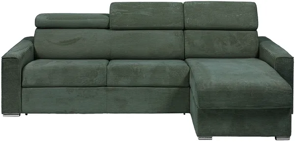 Vente-unique - VIZIR Sofa SamtStoff Grün - B 223 cm152 cm x H 110 cm95 cm x L 302 cm Bild 3