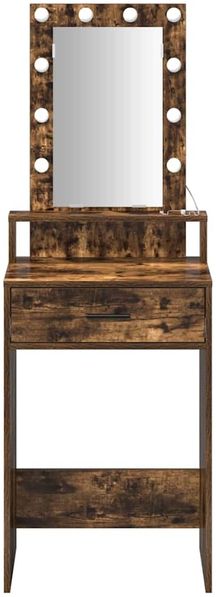 vidaXL Schminktisch mit Speicher Braun 50 x 41 x 140 cm Holzwerkstoff 865158 Bild 5