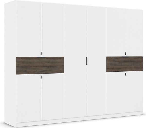 rauch Kleiderschrank, Drehtürenschrank TICAO, 10-türig, 2 Schubkästen, inkl. Türdämpferset, Alpinweiß/Atlantik Oak dunkel, 271 x 210 x 54 cm Bild 3