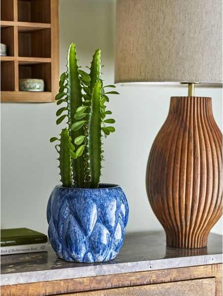 CREATIVE COLLECTION Posey Blumentopf Blue Steingut