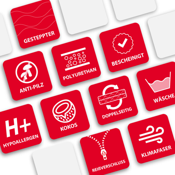 Matratze 90x200 cm Kaltschaum BABY COCO MAX Kokos Klimafaser Polyurethanschaum H2 H3 10 cm Bild 5