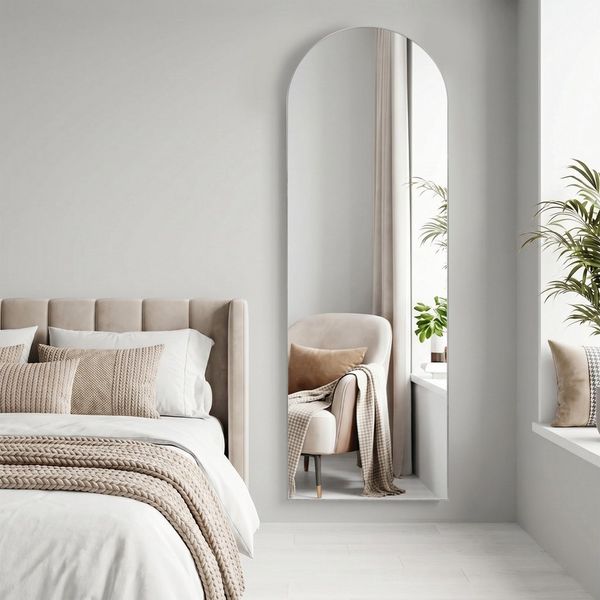 OTTO home Spiegel Standspiegel Addrik, wahlweise in 2 Größen 150x40 cm oder 180x60 cm (als Wandspiegel und Standspiegel einsetzbar, Rahmen aus Metall), Ganzkörperspiegel mit Sicherheitsglas, in verschiedenen Farben