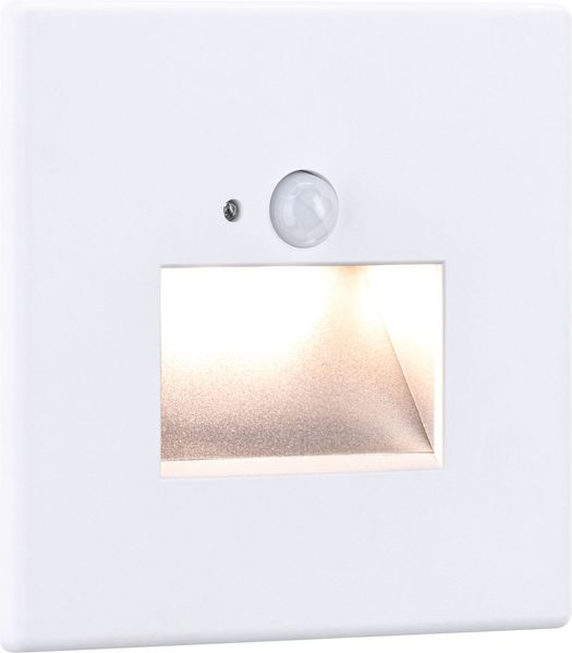 LED Wandeinbauleuchte Edge Quadro eckig 80x80mm 1,2W 25lm 230V 2700K Weiß matt