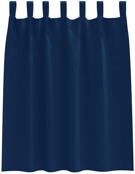 vidaXL Verdunkelungs-Vorhänge mit Ringen 2 pcs Dunkelblau 140 x 140 cm 4107583 Bild 3