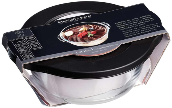 Ritzenhoff & Breker Cucina Auflaufform mit Frischhaltedeckel rund 840 ml