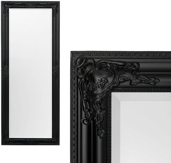 Wandspiegel BESSA schwarz matt 120x60cm Barock Flurspiegel Badspiegel Spiegel Bild 4