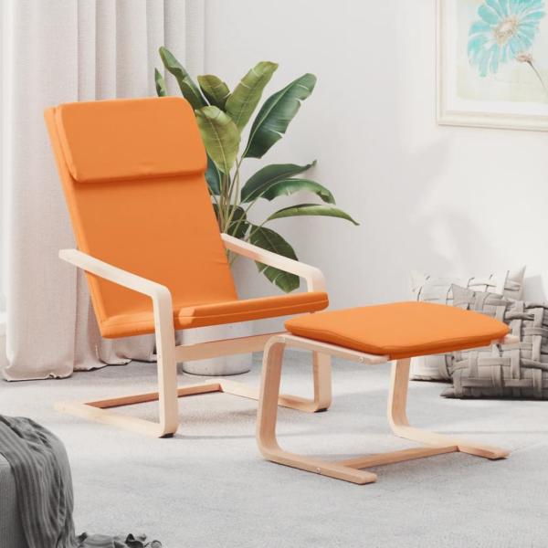 vidaXL Relaxsessel mit Hocker Dunkelgelb Stoff 3154420