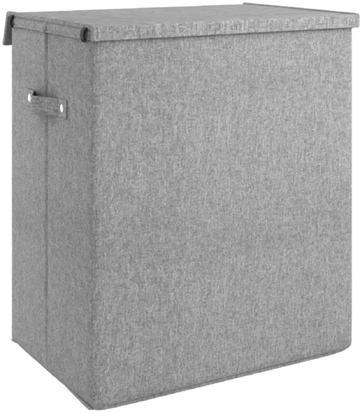 vidaXL Faltbarer Wäschekorb Grau 51x34,5x59 cm Leinenimitat Stoff 351040 Bild 5