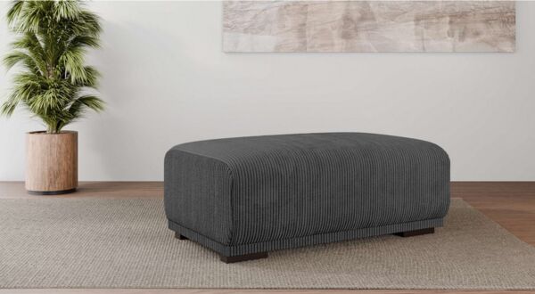 Home affaire Polsterhocker BORNHOLM, großer Hocker passend zur Serie, Maße B/T/H: 122/72/46 cm, mit Wellenfederung, in hochwertiger Verarbeitung