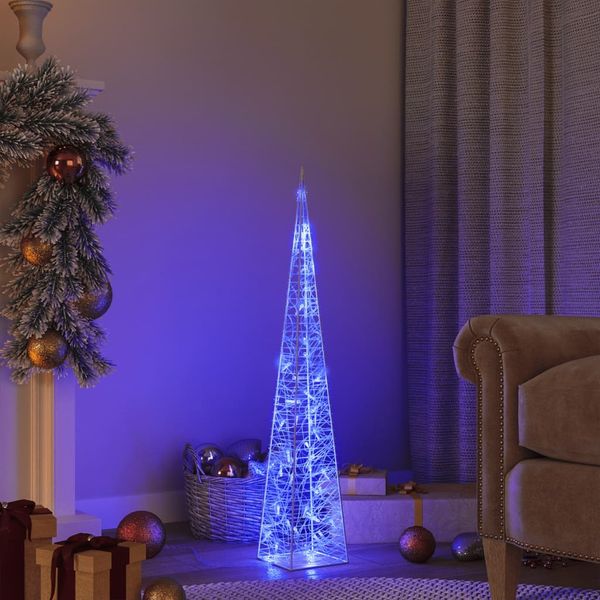vidaXL LED-Leuchtkegel Acryl Deko Blau 90 cm 328961