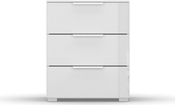 rauch Nachtkommode Skat Meridian, mit 3 Schubladen mit Glasfront in elegantem Design