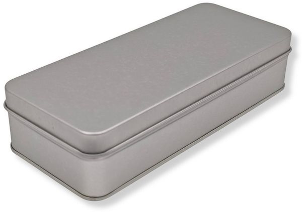 MediMuc Keksdose Klassiker Vorratsdose mit Stülpdeckel Flach, Metalldose