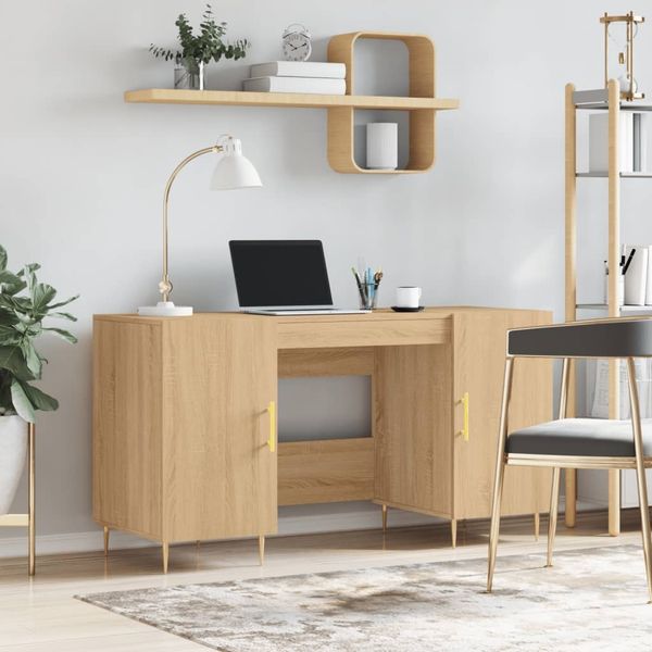 vidaXL Schreibtisch Sonoma-Eiche 140x50x75 cm Holzwerkstoff 829535