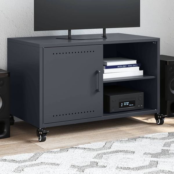 vidaXL TV-Schrank Anthrazit 68x39x43,5 cm Stahl 846670