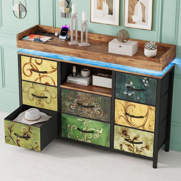 Simurq Kommode Moderne Kommode Sideboard Schubladen Stauraumschrank Beistellschrank