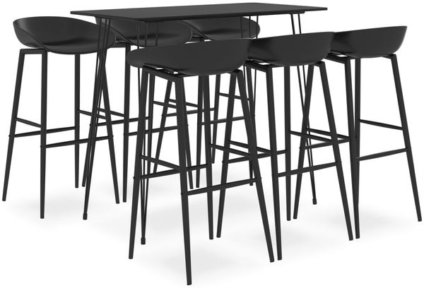 7-tlg. Bar-Set Schwarz [3057395]