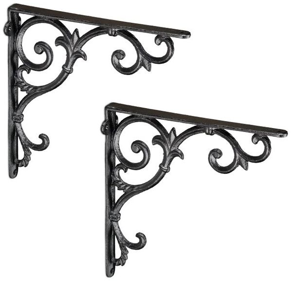 Relaxdays 4 x Regalwinkel antik schwarz