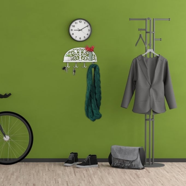 4 x Wandgarderobe mit Ablage braun 10040942 Bild 5