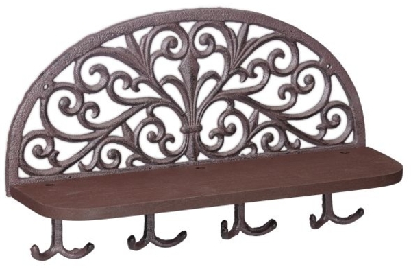 4 x Wandgarderobe mit Ablage braun 10040942 Bild 8