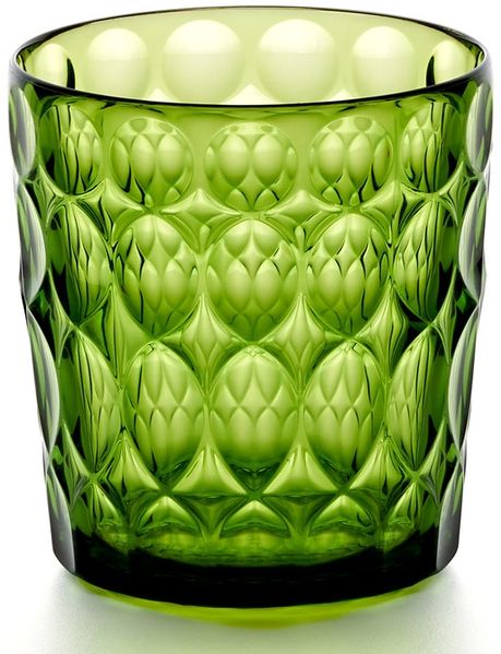 Guzzini Trinkglas niedrig 360 ml Dekor 1 Vanity Water lily green