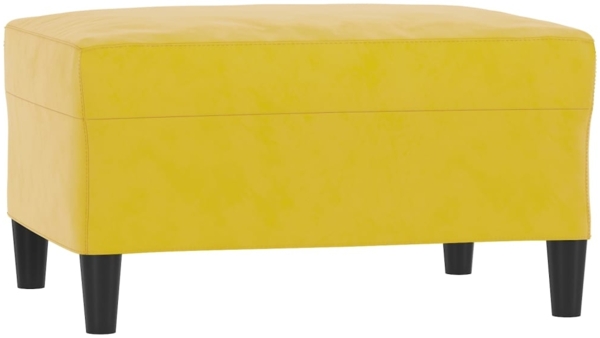 vidaXL 3-tlg. Sofagarnitur mit Kissen Gelb Samt 3201716 Bild 4