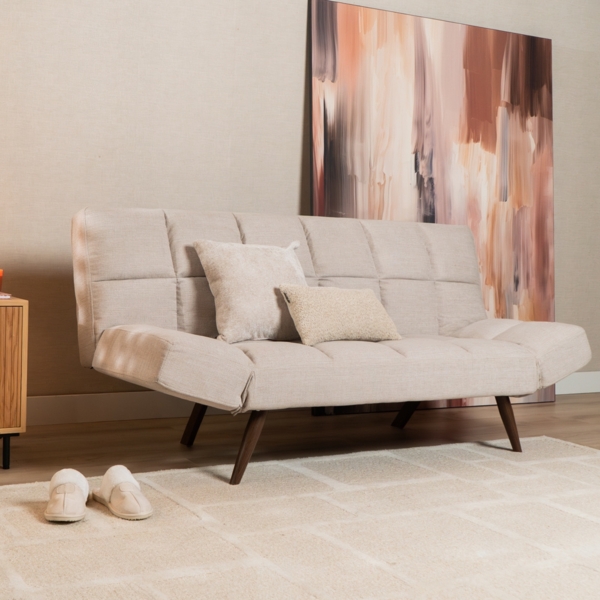 Bronx71 Schlafsofa 1,5-Sitzer Timo recycelter Stoff beige