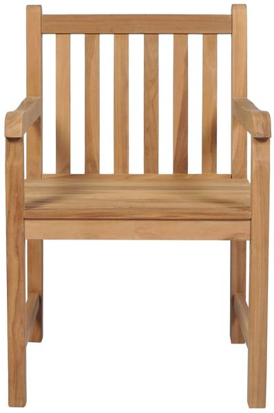 vidaXL Gartenstühle 8 Stk. mit Hellgrünen Kissen Massivholz Teak 3073084 Bild 5