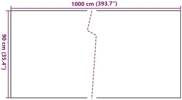 vidaXL Balkon-Sichtschutz Braun und Schwarz 1000x90 cm Poly Rattan 156263 Bild 8