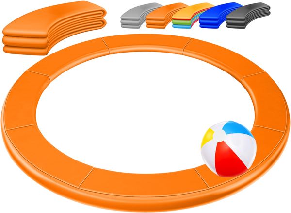 KESSER® - Trampolin Randabdeckung Ø 244 , 305 , 366 , 426 cm , 30cm breit 100% UV-beständig reißfest Federabdeckung , Grün , Blau Orange, 305 cm