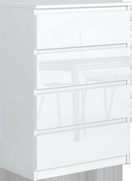 Raumhirsch Furniture Kommode, Sideboard, Kommode für das Schlafzimmer - Wohnzimmer (Maße: 70 × 39 × 102 cm, 4 Schubladen, Rollenschienen), viele Farbvarianten - Hochwertig & stabil