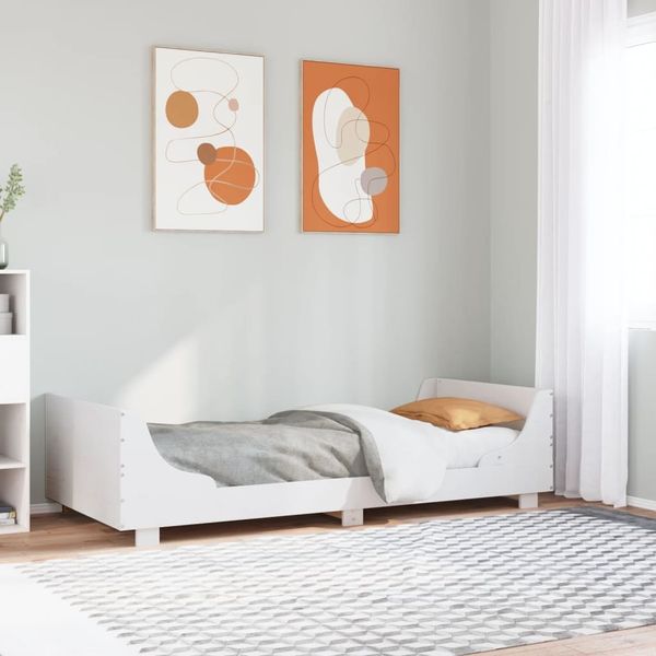 vidaXL Massivholzbett ohne Matratze Weiß 75x190 cm Kiefernholz 850792