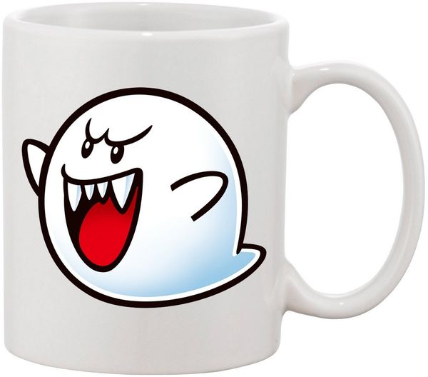 Blondie & Brownie Tasse Super Mario Boo Gespenst Geist Retro Konsole, Keramik, Spühlmaschinenfest
