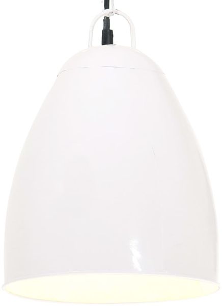 vidaXL Hängelampe Industriestil 25 W Weiß Rund 32 cm E27 320562