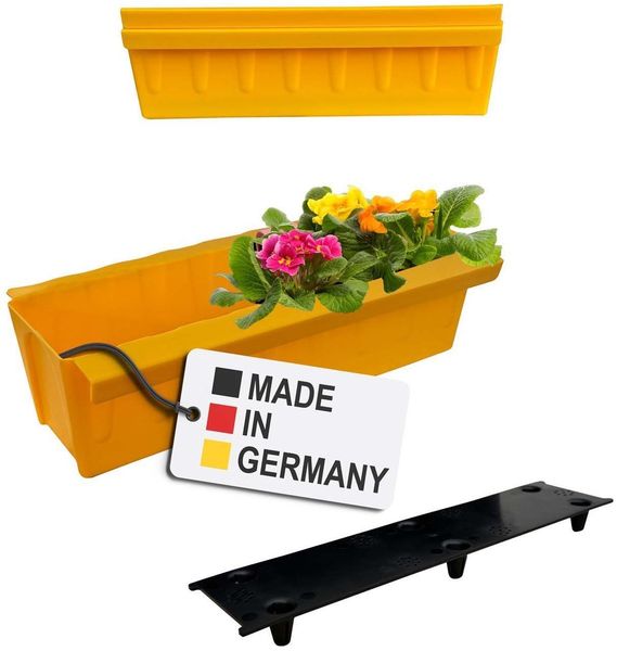 BURI Euro-Paletten Blumenkästen-Einsätze inkl. Bewässerungsmatte | 37,3cm | Pflanzkasten für Europalette Palette | Balkonkasten | Blumentopf | aus stabilen Kunststoff | Made in Germany