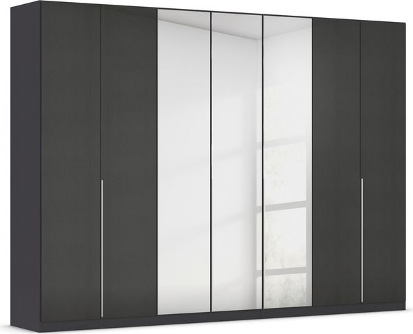 OTTO home Drehtürenschrank Kleiderschrank Schrank Garderobe AGORDO mit Dekor- oder Hochglanzfront (in zwei Griff-Farben, Breiten 91-405 cm) durchdachte Innenausstattung, in 8 Breiten und 2 Höhen MADE IN GERMANY