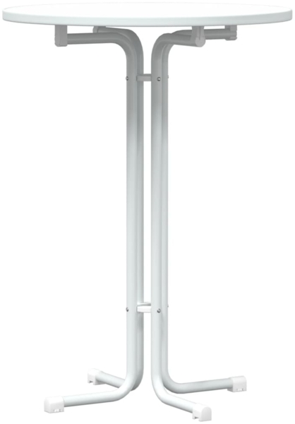 vidaXL Esstisch Weiß Ø80x110 cm Holzwerkstoff und Stahl 4008304