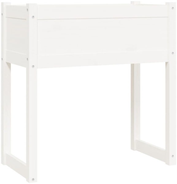 vidaXL Pflanzkübel Weiß 78x40x81 cm Massivholz Kiefer 822133