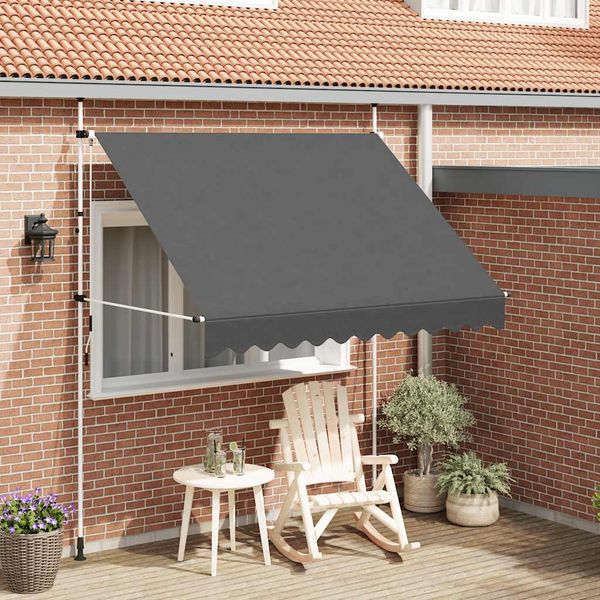 vidaXL Einziehbare Markise Handbetrieben 250 cm Anthrazit 143689