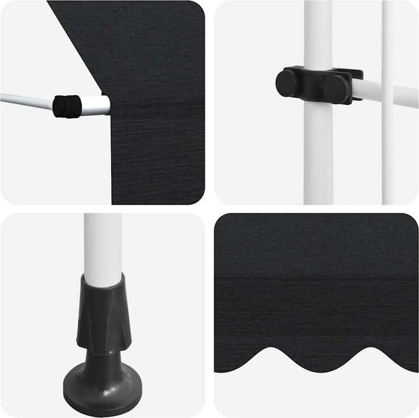 vidaXL Einziehbare Markise Handbetrieben 250 cm Anthrazit 143689 Bild 7