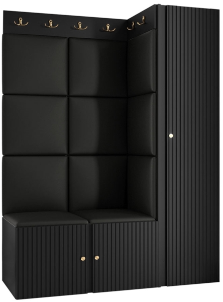 Garderoben-Set Kirtan Slim IX (Farbe: Schwarz, Soft 011)