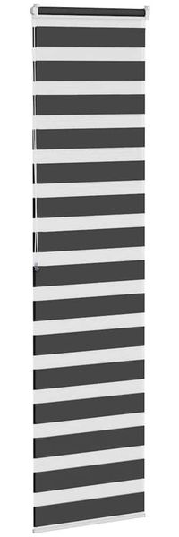 vidaXL Doppelrollo Schwarz 55x200 cm Stoffbreite 50,9 cm Polyester 4014252 Bild 4